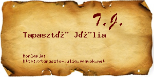 Tapasztó Júlia névjegykártya