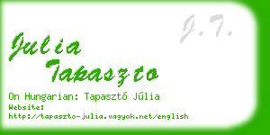 julia tapaszto business card